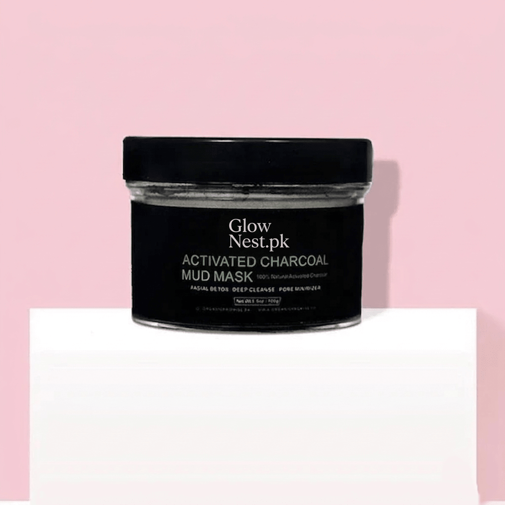 Activated Charcoal Mud Mask - GlowNestpk.com