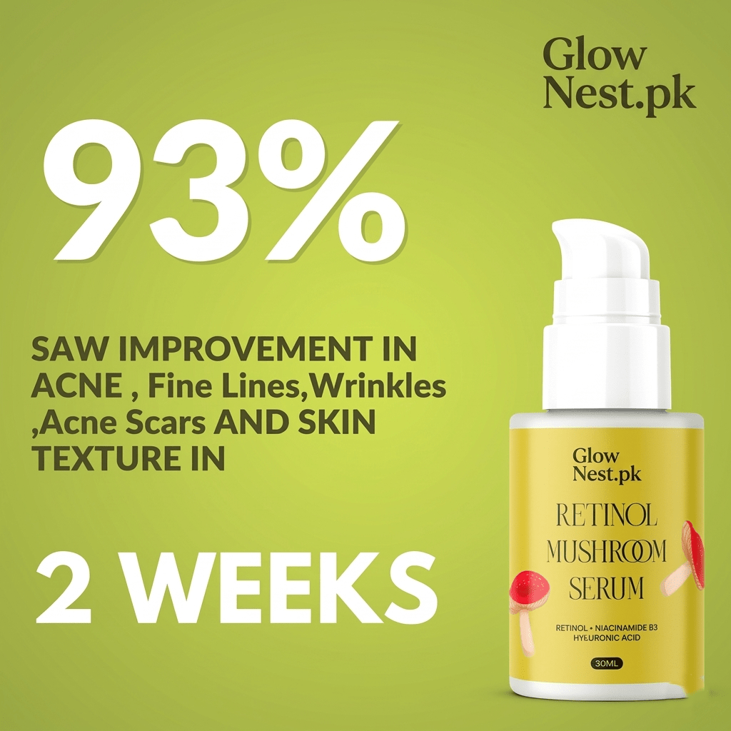 Retinol Mushroom Serum - GlowNestpk.com