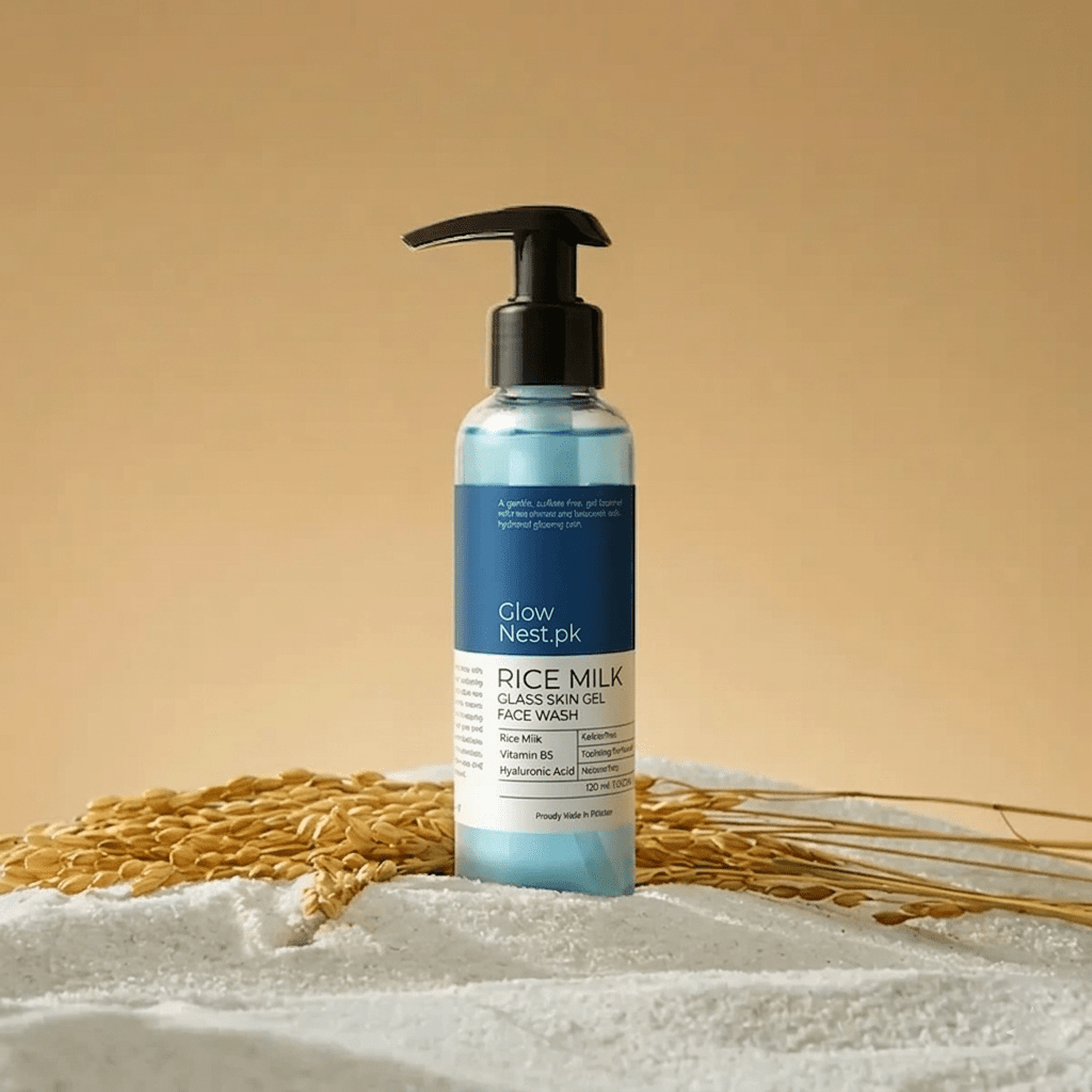 Rice Milk Glass Skin Gel Face wash - GlowNestpk.com