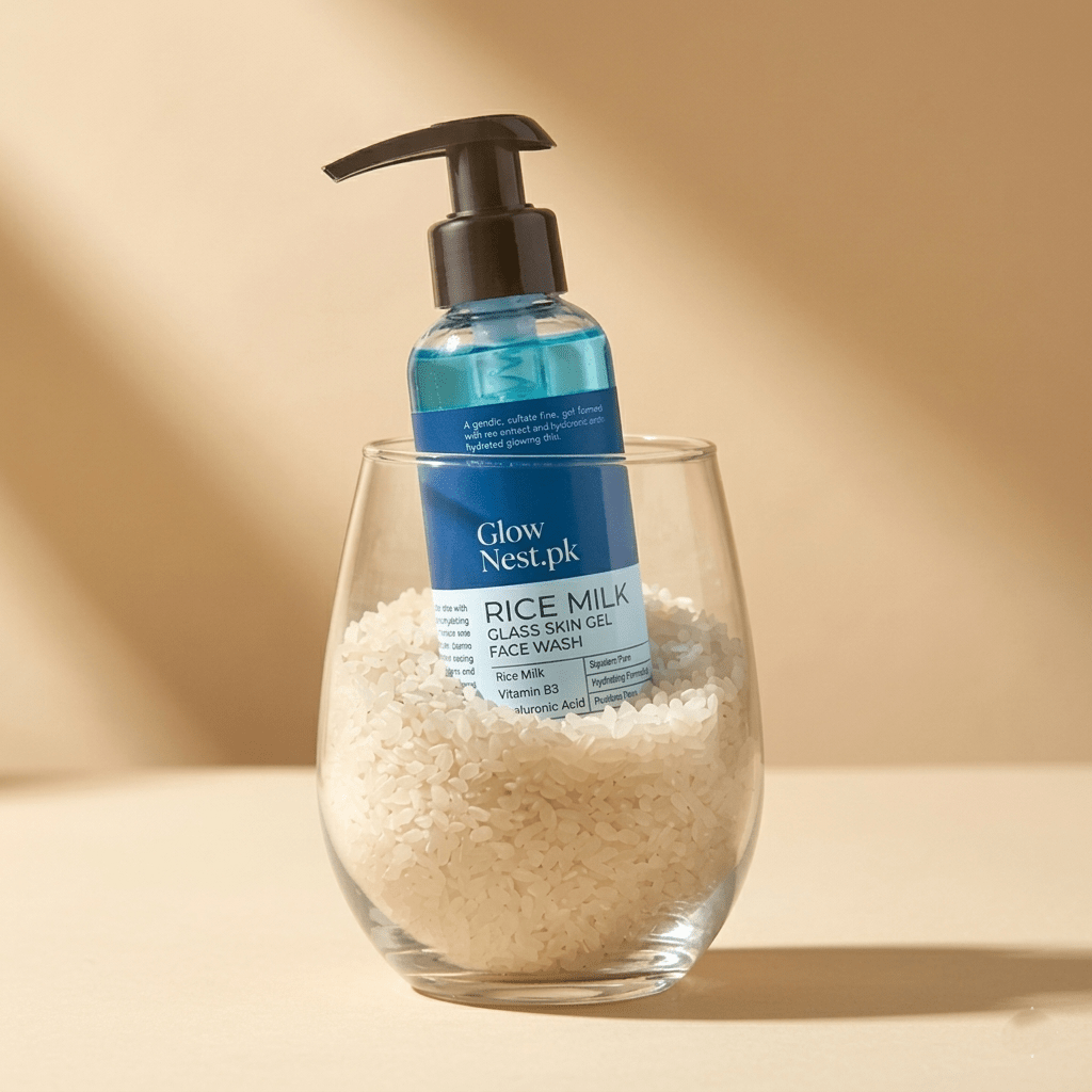 Rice Milk Glass Skin Gel Face wash - GlowNestpk.com
